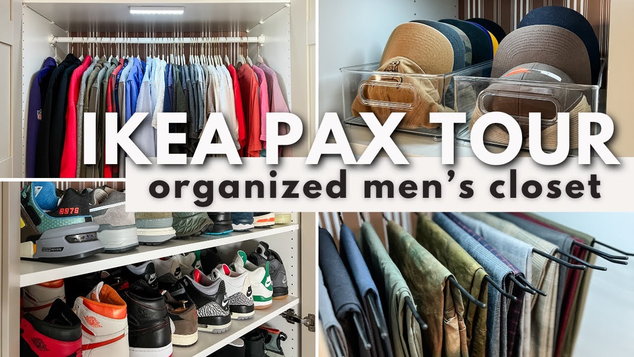 NEW IKEA PAX WARDROBE ORGANIZATION FOR HIM Organizing Hacks For My Husband s New Ikea Pax Closet