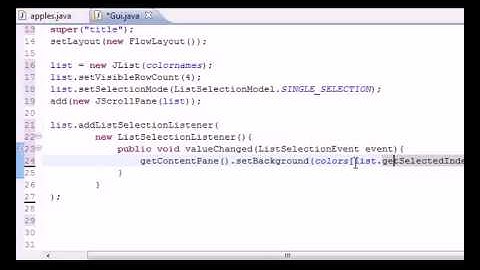 Java Programming Tutorial   69 JList Program