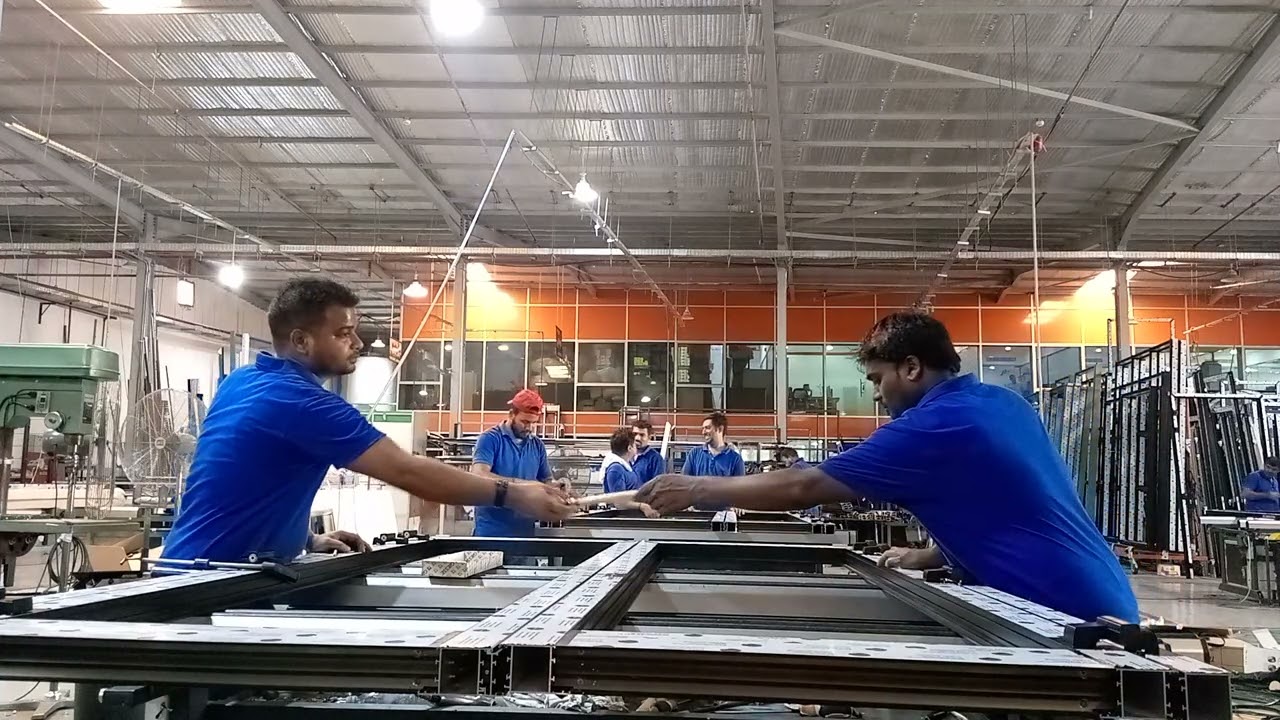 Morden System Aluminium Factory Dammam Dual Door (Saudi Arabia)