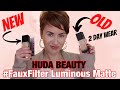 NEW HUDA BEAUTY FauxFilter LUMINOUS MATTE FOUNDATION vs OLD FauxFilter FOUNDATION