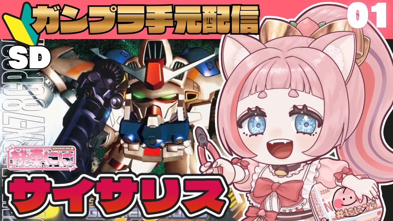 01【#ガンプラ/手元配信】SDサイサリス:登録者3000人記念⭐【#ににプラ/新人VTuber/#桃栗にに 】