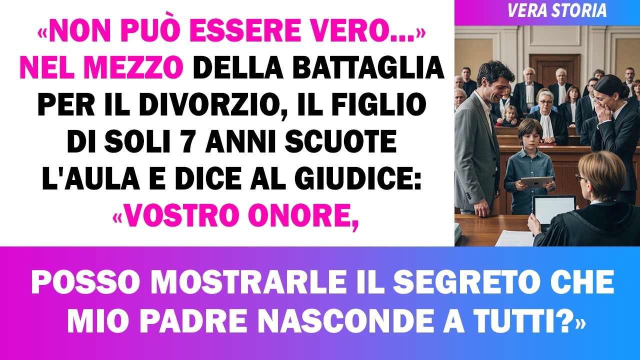 “Signor giudice, vuole che le mostri una cosa che papà non sa?” Mio figlio Leo, sette anni, ha alzato il tablet davanti a tutta l’aula. Ero seduta dal lato dell’accusa, a un passo dalla...