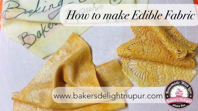 Homemade Edible Fabric - Sugar Silk or Chocolate fabric - Veena Azmanov