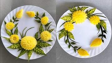 MY TRAN 77 , tỉa hoa từ quả xoài#tiahoaqua#mytran77  #nghệthuật#caving #fruitdecoration