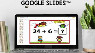 2 Digit Addition up to 40 with Regrouping using Google Slides