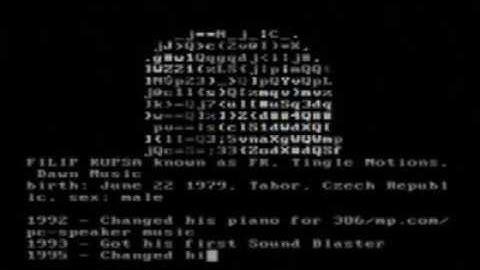 ASCII Graphics Demo "BB" - 1997 - Antialiasing in DOS