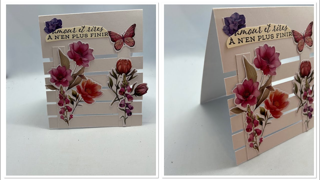 Tuto carte barriére facile, origale et 100% action #scrapbooking