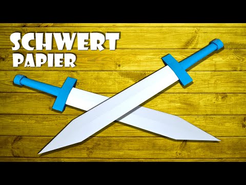 Schwert selber machen aus Papier Spielzeug basteln - black sword toy DIY craft [4K]
