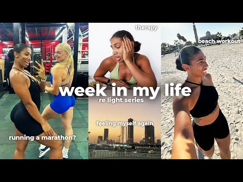 week in my life: running a marathon, back in therapy, training routine, feeling myself again