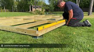 Foundation kit for garden rooms and sheds