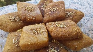 المبسس الجزائري ?? مقلي و معسل  algerian semolina cookies recipe  بمقادير مظبوطة 