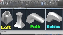 AutoCAD 3D Loft Command Tutorial Complete | AutoCAD Loft Path | AutoCAD Loft Guides - Durasi: 6.59. 