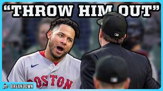 The Red Sox ask the umpire to eject Framber Valdez, a breakdown