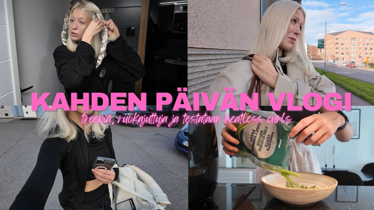 2 PÄIVÄN VLOGI - arkea, testataan heatless curls, yllätin poikaystävän 🤩