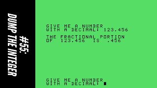 #55: Dump the Integer (101 Programming Tips & Tricks for the TI-99/4A Home Computer)