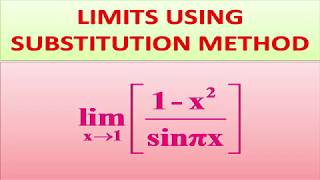 LIMITS BY SUBSTITUTION METHOD EXAMPLE 4