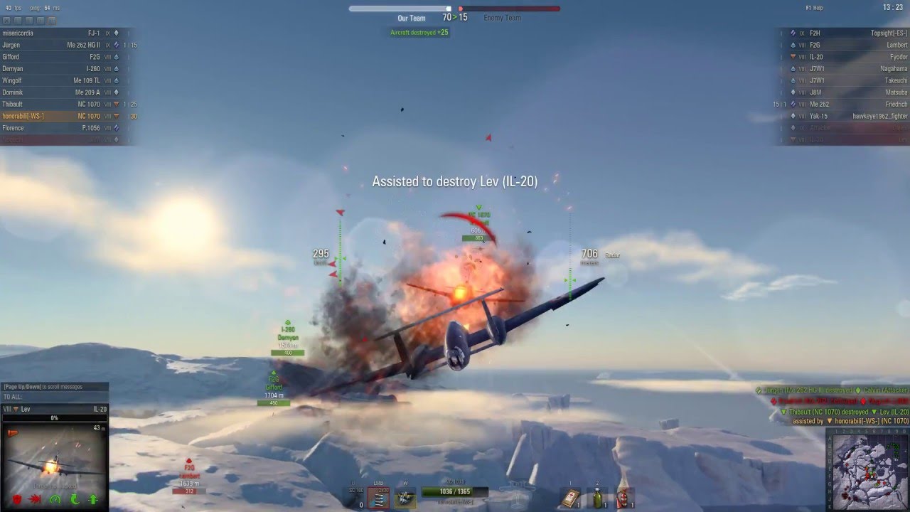 World of Warplanes: NC 1070 Epic Draw with Topsight[-ES-]