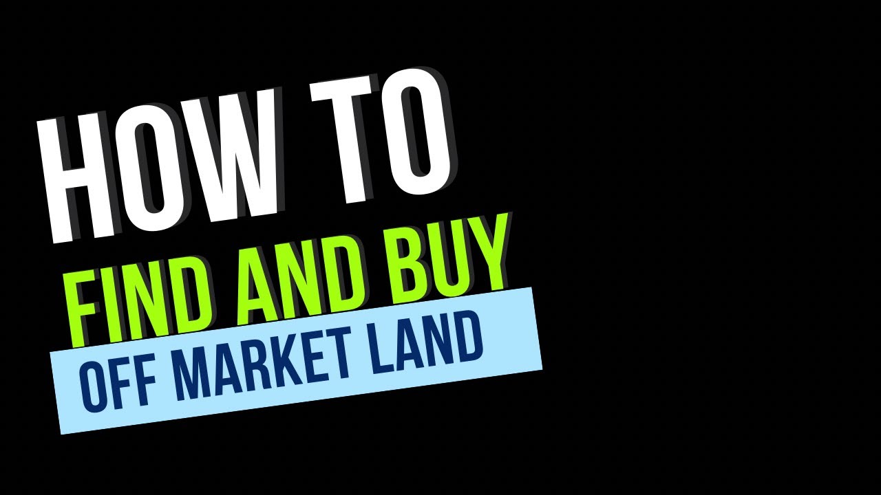 How To Buy Off Market Land (less than 1,000) YouTube
