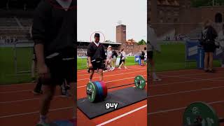 No one can lift this heavy, unbalanced weight until one person lifts it using just one hand!!