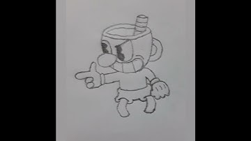 The Cuphead Show Mugman drawing | Mugman | The Cuphead show #art  #drawing #shorts