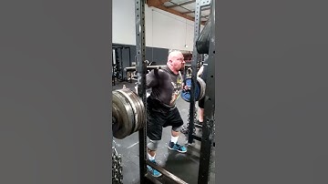 Giant Cambered Bar Squat w/615lbs & 160lbs of chains