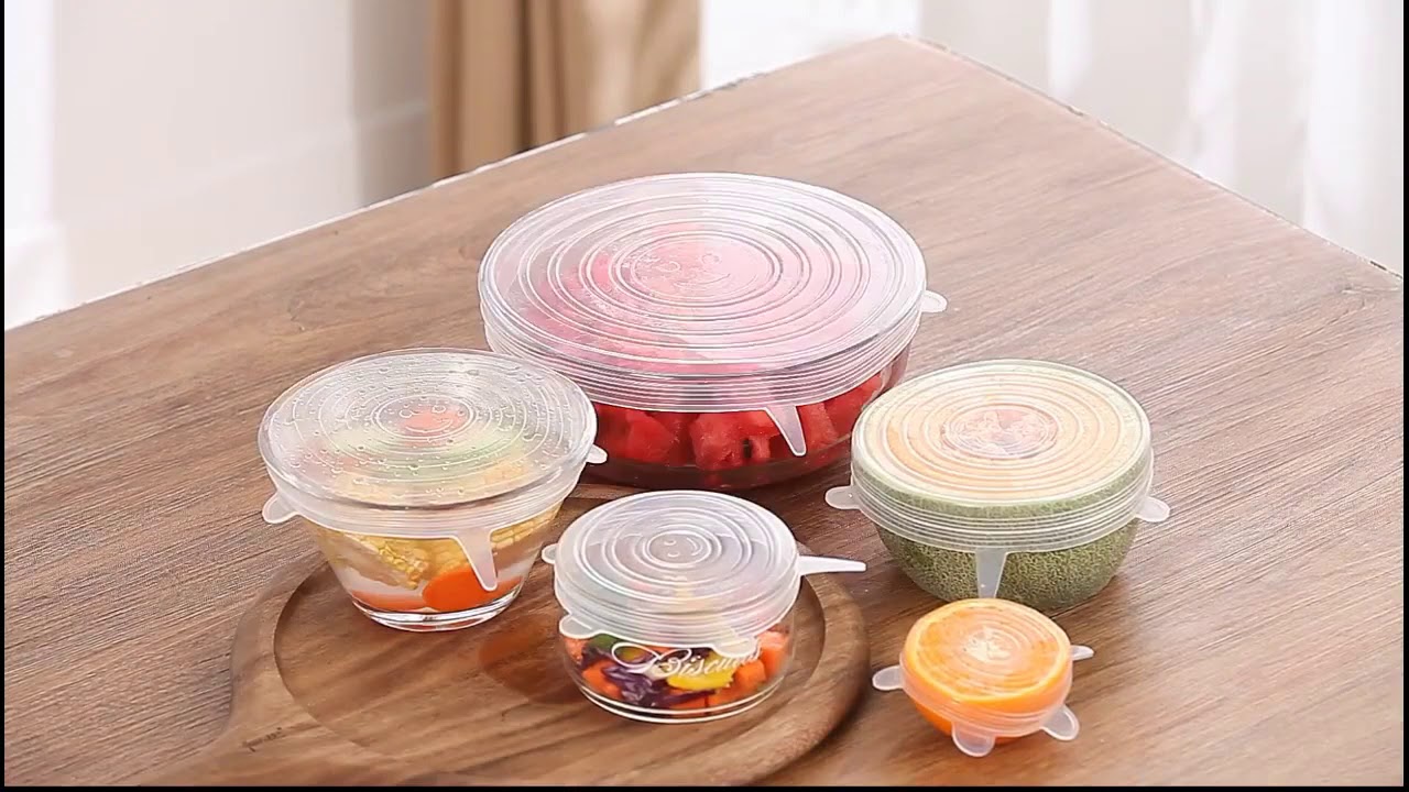 6PCS Silicone Stretch Lids YouTube