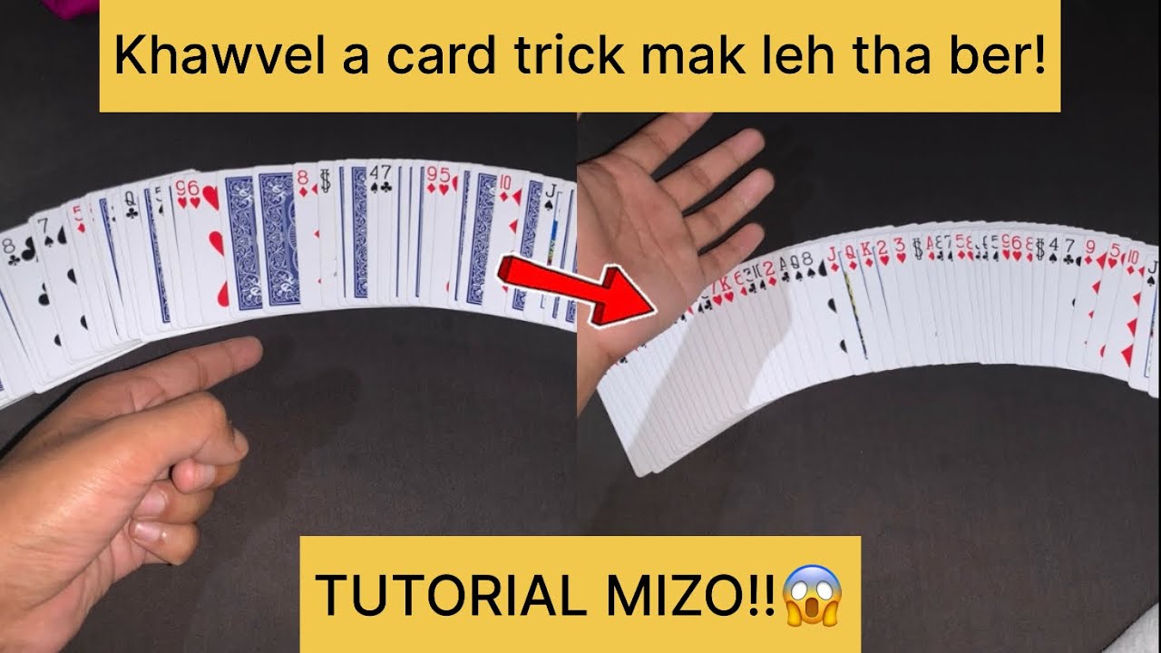 KHAWVEL A CARD TRICK MAK BER TUTORIAL || upside down shuffle 