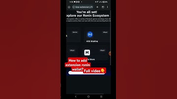 How to add extension ronin wallet?#addextension#roninwallet#kiwibrowser
