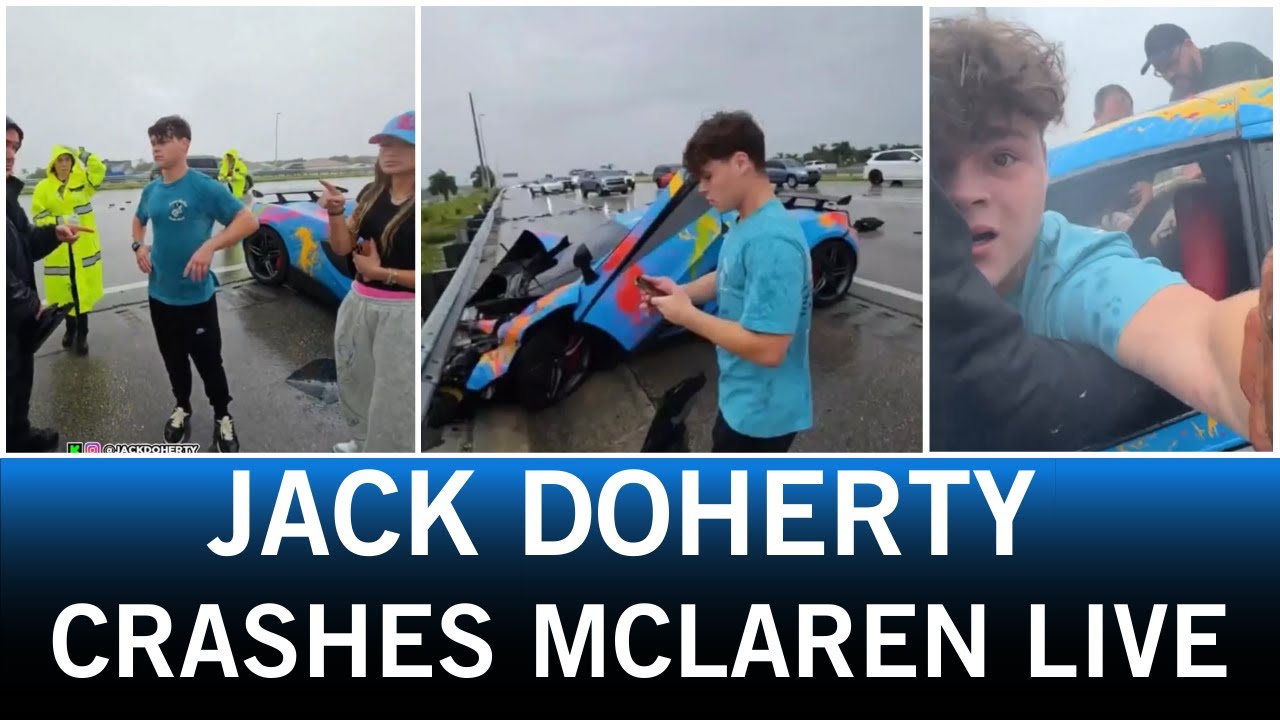 YouTuber Jack Doherty Crashes McLaren While Live Streaming! 🚗😱 Full