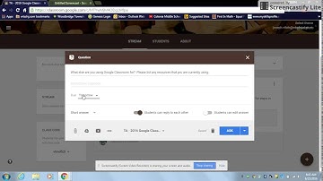 Using the Question feature in Google Classroom