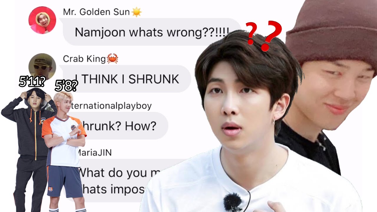 BTS Texts- ThE oNe WhO gReW aNd ThE oNe WhO sHrAnK??