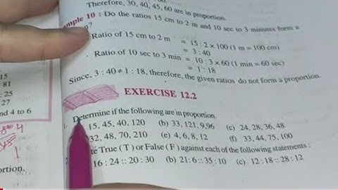 Ex -12.2 Chapter -12 Ratio and Proportion || Class 6th Maths New Edition
