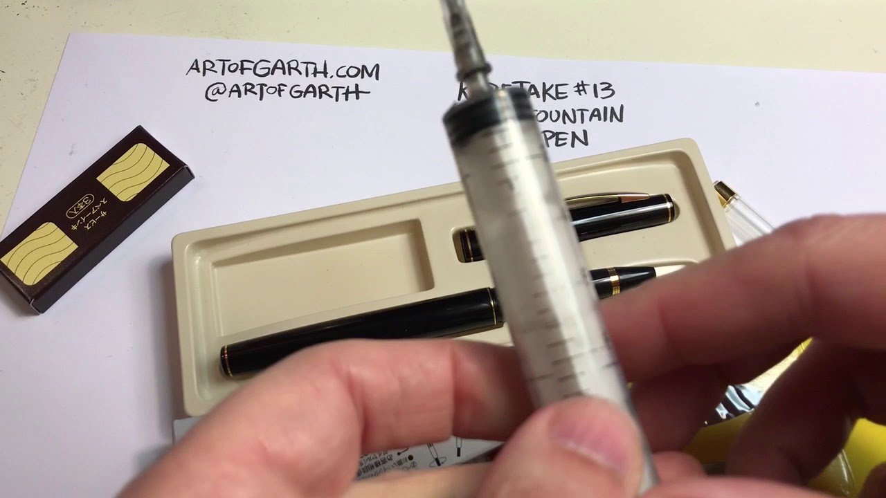 Kuretake 13 Sumi Fountain Brush Pen Review and Ink Converter Tutorial