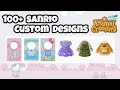 100 sanrio custom designs  patterns  qr codes in animal crossing new horizons    acnh
