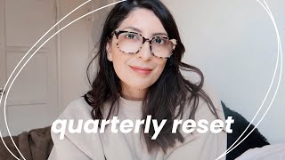 QUARTERLY RESET WITH NOTION | finances, book \& monthly recap, and failing all my goals