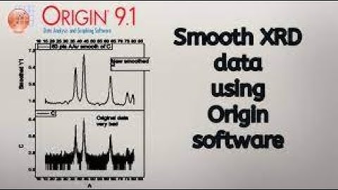 how to smooth XRD data?(Origin Lab)