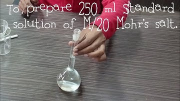 Titration । Preparation of standard solution of Mohr