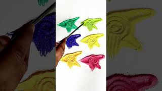 Simple Rangoli | Easy Rangoli | Rang satisfy | Beautiful #shorts #colours #trending