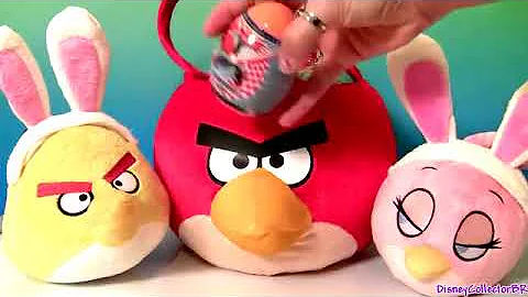 Angry Birds Giant Kinder Surprise Easter Egg Hunt 2014 Basket Plush Disney Jake Neverland Pirates