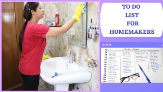 How To Make Daily To-Do List For Homemakers With English Suble Shape Up Your Life
