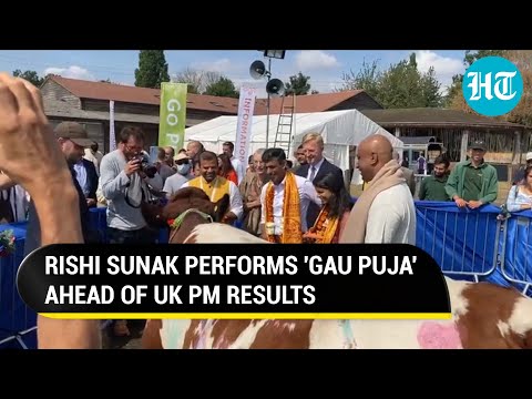 UK PM hopeful Rishi Sunak, wife Akshata Murthy do 'Gau Puja' in London before results | Viral