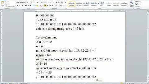 MẠNG MÁY TÍNH - Hướng dẫn chi tiết chia Subnet Mask