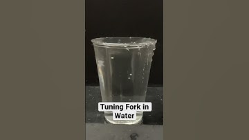 Tuning Fork in Water #physics #water #vibration #splash