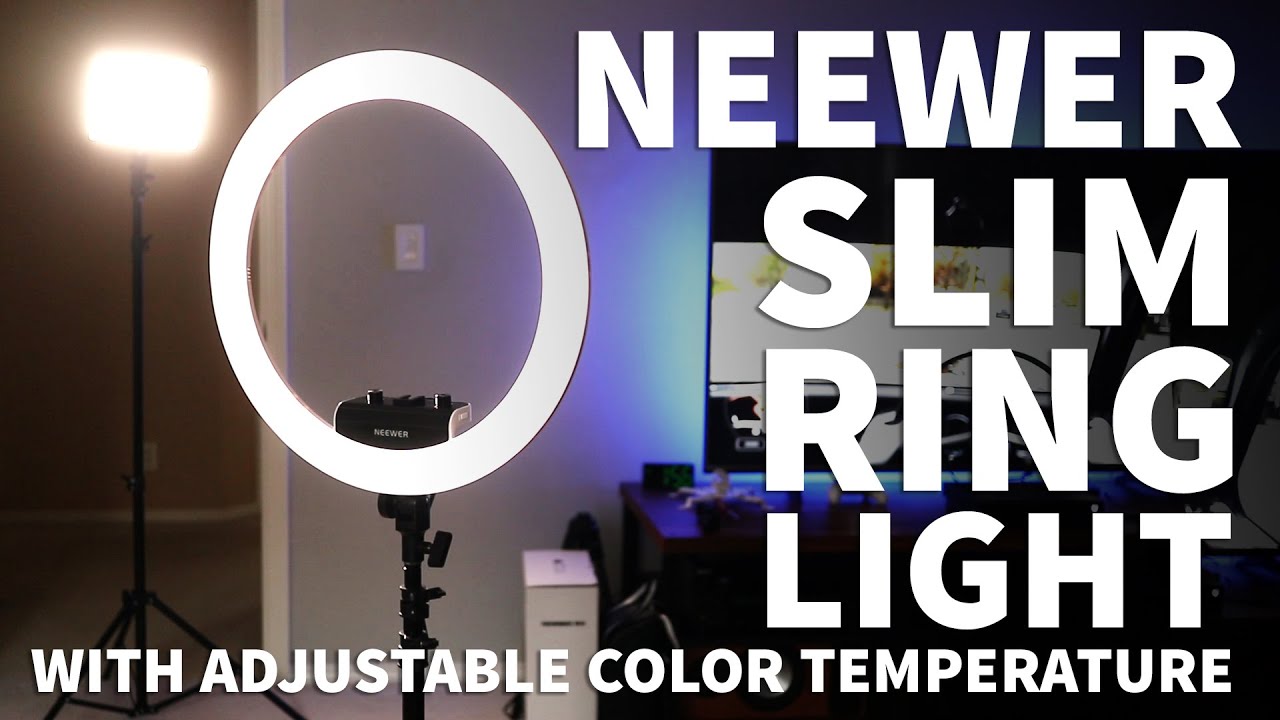Neewer Ring Light 18 Inch – Slim Dimmable Ring Light with Stand