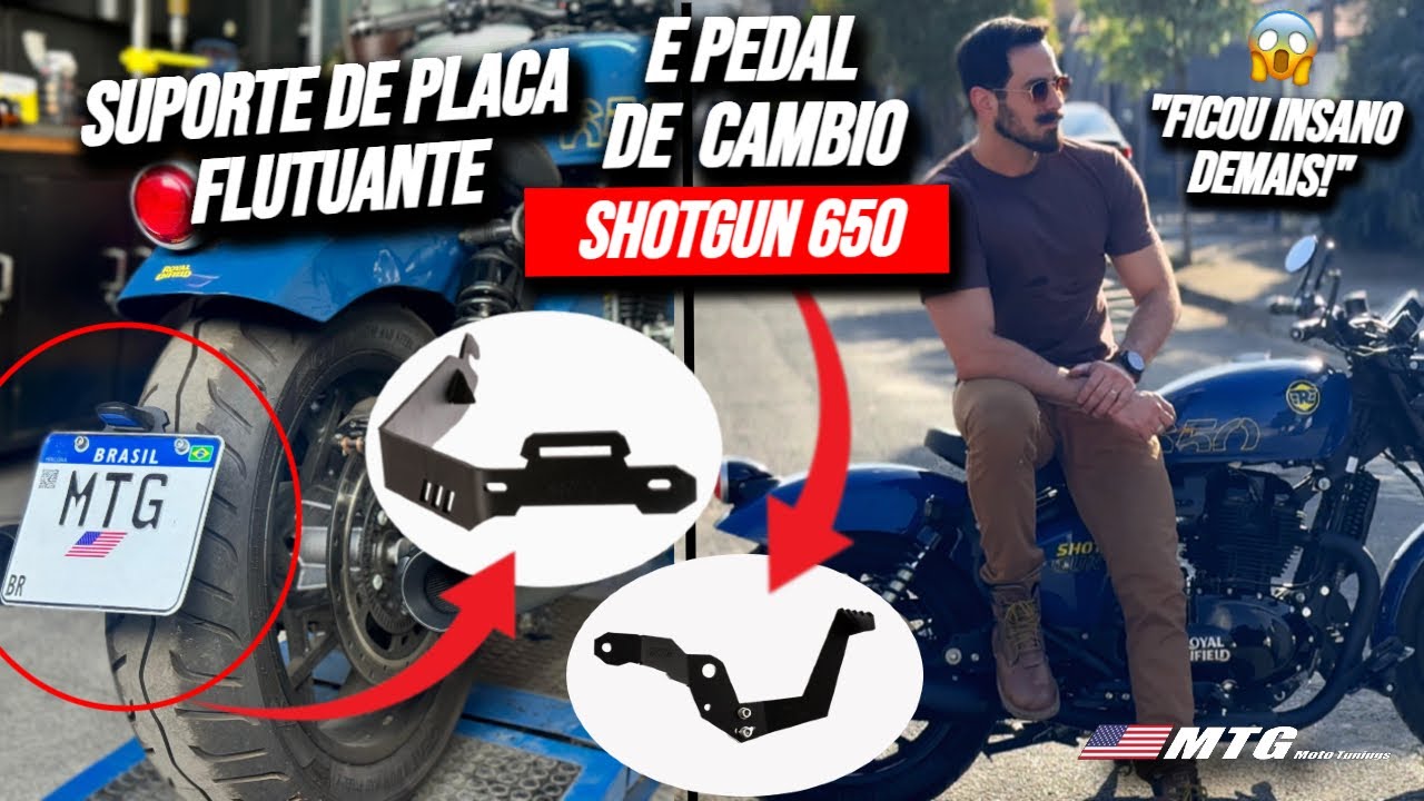NOVOS ACESSÓRIOS DA MTG, PARA A SHOTGUN 650! O SUPORTE DE PLACA FLUTUANTE E O PEDAL CÂMBIO.