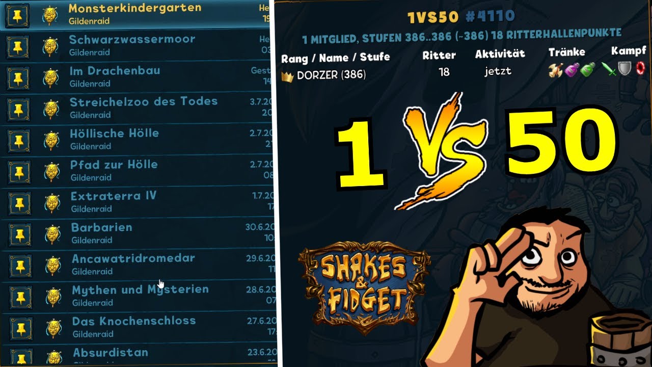 Shakes & Fidget - Schaffe ich alle 50 Raids alleine? *1485 SFGame