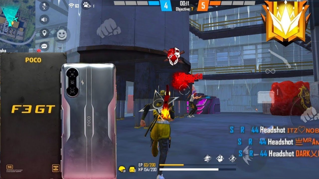 POCO F3 GT 📲 SETTINGS ⚙️ HUD + SENSI + DPI [FREE FIRE HIGHLIGHTS] 😍