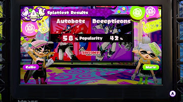 Splatoon Splatfest #4 (Autobots vs Decepticons) Results