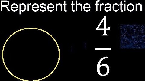 Represent 4/6 graphically . Graphic representation of fractions, graph