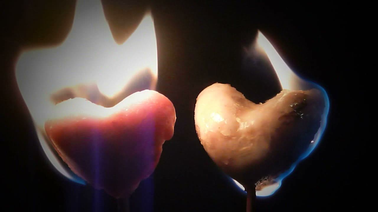 Hearts burning to an instrumental of Bruce Springsteen's 'I'm on Fire'